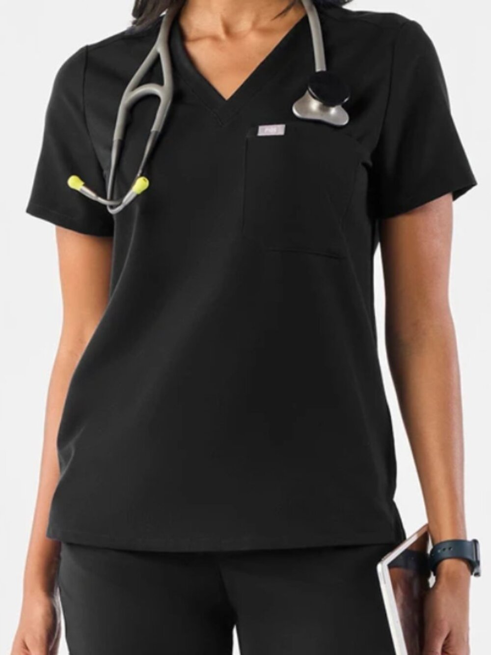 Catarina One Pocket FIGS Scrub Top